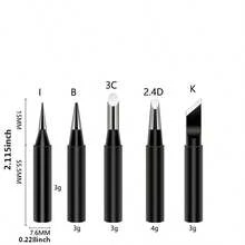 Pure Copper Soldering Iron Tip, Knife Tip, Horseshoe Shaped Small Pointed Tip Soldering Pen, Welding Tip - A - View 2