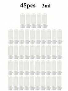 100/50個/3ml/2ml 透明玻璃迷你瓶，翻蓋防漏設計，便攜式化妝品與乳液容器，適用於精華液、卸妝水、洗髮精、護髮素，旅行與化妝品收納理想之選 - 彩色 - 查看 20