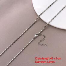 1pc Brass Rice Bead Blank Necklace Chain Dainty Oval Rice Link Chain Gold Silver Tone DIY Jewelry Making Necklace Chain Base Craft Accessories - Multicolor - View 11