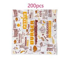 20/50/100pcs, 30cm*30cm Sandwich Burger Fries Pattern Greaseproof Food Paper Liners - Hamburger and French Fries Print - View 18