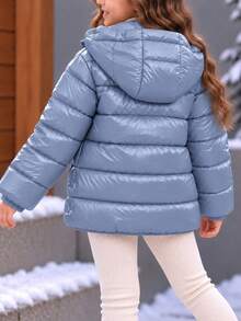 Young Girls Coats - Blue - View 4