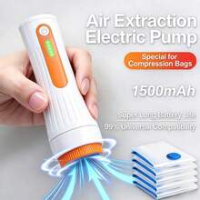 2-In-1 Vacuum Pump, Dual Function Vacuuming And Inflating, Suitable For Vacuum Packaging, Clothing Storage, Such As Swim Rings, Outdoor Inflatable Sleeping Pads And Inflatable Toys. Camping. Summer. Autumn & Winter - Multicolor - View 3
