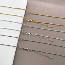 1pc Brass Ball Bead Blank Necklace Chain Thin Smooth Round Beaded Chain For DIY Jewelry Making Necklace Chain Base Craft Accessories - Multicolor - View 8