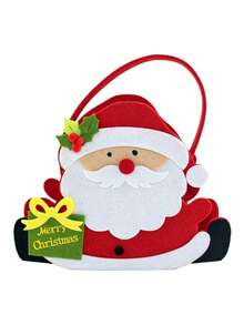 1 Pc /Santa Claus Children's Candy Bags / Children's Holiday Non-Woven Apple Bags / Gift Decorations - Multicolor - View 6