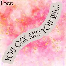 "YOU CAN AND YOU WILL" Inspirational Sticker With Power And Belief - Waterproof Vinyl Sticker - Durable Matte Surface, Self-Adhesive Bumper Sticker, Suitable For Cars, Windows, Laptops, Trucks, Water Bottles - Multi-Purpose Durable Design, Car Sticker - one-size - View 12
