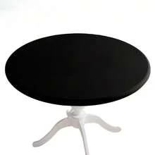 1pc Solid Color Round Elastic Tablecloth, Made Of Elastic Polyester Fabric, Machine Washable, Reusable, Suitable For Daily Kitchen And Dining Room Use, Perfect Decoration For Birthday Party, Outdoor Picnic, Backyard Gathering, Halloween, Thanksgiving, Christmas, New Year And Various Holiday Events - Multicolor - View 11