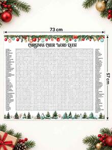 Extra Large Christmas Nutcracker Word Search Game Poster - Christmas Word Search, Party Word Search, Extra Large Interactive Puzzle, Featuring Santa Claus, Nutcracker, Ballet Design, Easy And Fun Christmas Party Activity Game, Interesting Family Activity, Simple And Fun Party Game, Add Fun To Gatherings With Friends And Classmates - Multicolor 1 - View 11