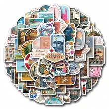 Travel Stickers, Art & Crafts, For Decorating Stationery, Water Bottles, Luggage, Refrigerator, Skateboard, Guitar - one-size - View 1