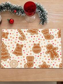 1 buah Taplak Meja Linen Bermotif Natal, Alas Piring, Cocok untuk Liburan, Pesta, Ulang Tahun, Makan Malam, Dekorasi Meja Makan Dapur, Penutup Lemari Penyimpanan Sepatu, Dekorasi Ruangan Sepanjang Musim, Dekorasi Tekstil Rumah, Taplak Meja, Alas Piring - MultiWarna - View 7