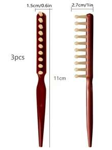 Head Massage Comb, 1-Piece, With Ball-Shaped Teeth Design, Slender Pointed Handle, Portable Anti-Knotting Hair Control Tool For Styling, Suitable For Women At Home Or In Beauty Salons, A Great Gift For Halloween And Christmas. - Multicolor - View 9