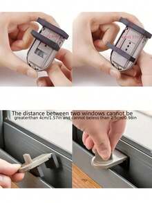 1pc Window Lock, High-Rise Building Child Safety Anti-Fall Lock, With Anti-Pinch, Anti-Theft, Anti-Fall Lock Functions - Multicolor - View 8