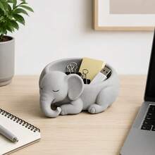 2pcs 3D Printed "Sleeping Elephant" Jewelry Tray - Creative Desktop Storage & Decor. Featuring A Stylish Elephant Design, This Multi-Functional Tray Is Perfect For Bedroom Vanity Or Office Desk, And Also Makes A Great Gift. - Multicolor - View 4