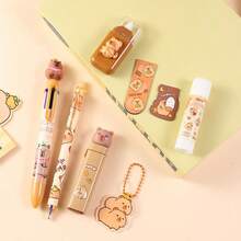 Capybara Stationery Set (Random Style & Color, 1pc) Cute Student Learning Set Highly Attractive Graduation Gift Set, Back To School/Back To School/Halloween/Christmas Essential - Multicolor - View 8