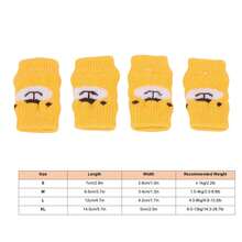 4pcs Pet Dog Elbow & Hock Joint Sleeves - Elastic Knitted Warm Sleeves, Suitable For Small To Extra Large Dogs - Yellow - View 3