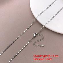 1pc Brass Box Link Blank Necklace Chain Thin Rectangular Box Chain Gold Silver Tone DIY Jewelry Making Necklace Chain Base Craft Accessories - Multicolor - View 11