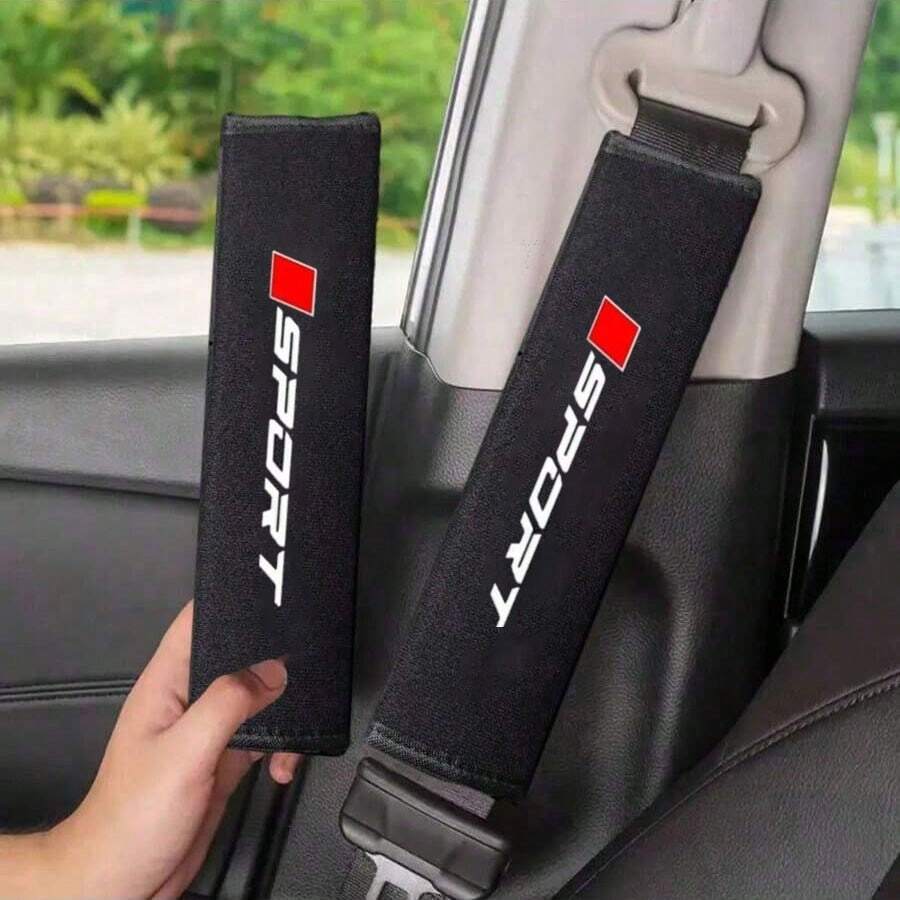 2pcs Car Seat Belt Shoulder Pads, Car Seat Belt Shoulder Covers, Improve Driving Comfort, Car Interior Seat Belt Protection Accessories, Suitable For SUV, Truck, RV - A - View 1