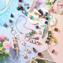 16/36/56pcs Coffee Marble Pattern Letter Beads, A-Z Random Acrylic Letter Beads, Suitable For Bag Charms, Keychains And Other Crafts - Coffee Brown - View 4