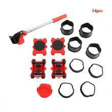 14pcs Set Furniture Mover Tool, Multi-Function Heavy Duty Moving Tool With Rollers For Moving Bed And Heavy Furniture - Multicolor - View 12