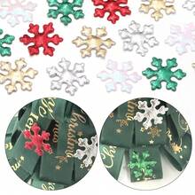 100pcs Polyester Non-Woven Fabric Colorful Snowflake Confetti, Christmas Table Scatter, Handmade DIY Greeting Card Scrapbook Decoration Material, Christmas Tree Hanging Ornament, Home Pillow Sofa Decoration - snowflake - View 9