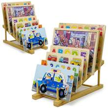 2 Packs Wooden Puzzle Rack, Puzzle Storage Organizer With 5 Sections - A - View 9