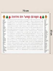 Extra Large Christmas Nutcracker Word Search Game Poster - Christmas Word Search, Party Word Search, Extra Large Interactive Puzzle, Featuring Santa Claus, Nutcracker, Ballet Design, Easy And Fun Christmas Party Activity Game, Interesting Family Activity, Simple And Fun Party Game, Adding Fun To Gatherings With Friends And Classmates - Multicolor - View 10