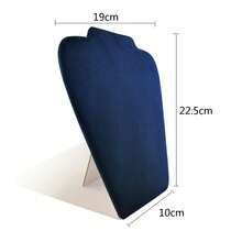 2pcs Velvet Necklace Bust Display Stand, Multi-Size Multi-Color Pendant Necklace Earring Display Rack, Jewelry Store Display Photography Props - Necklace Plate - View 15