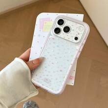 GUCADI 韓系風拼色透明手機殼,小星星圖案,適用 Apple 18 Pro、17 與 16,柔軟全方位保護殼,獨特創意幾何圖案設計,簡約清新個性美學風格 - 紫色 - 查看 6
