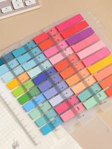 3000pcs PET Transparent Sticky Notes, 1 Pack 15 Styles, Used For Book And Document Annotation, Classification, Index Tabs, Book Labels, Annotation Labels, Colored Page Marker Tabs - one-size - View 5