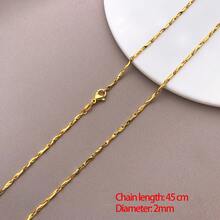 1pc Minimalist Brass Blank Necklace Chain Dainty 18K Gold Tone Chain Base Thin Chain For Pendant Charms DIY Handmade Jewelry Making Chain Base - Gold - View 15