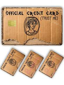 1pc Parody Official Credit Card Sticker Privacy Protection Card Sleeve, Paper-Style Birthday Gift, PVC Material Anti-Fingerprint Anti-Scratch Wear-Resistant Card Sleeve, Suitable For Men, Women, Couples, Applicable To Small Chip Cards, Bank Cards, Credit Cards, Transit Cards, Student Campus Cards, Personalized DIY - Multicolor - View 4