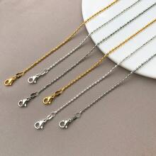 1pc Brass Ball Bead Blank Necklace Chain Thin Smooth Round Beaded Chain For DIY Jewelry Making Necklace Chain Base Craft Accessories - Multicolor - View 4