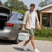 5L Portable Small Insulated Cooler Box For Outdoor Car Trip Picnic Food Storag - White - View 6