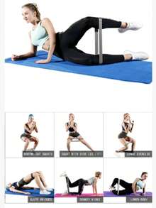 5pcs Elastic Resistance Bands/Thigh Stretching Bands/Hip Support Bands/Unisex/Leg Resistance Training - Multicolor - View 4