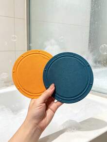 1/2 Pcs Luxury Painless Silicone Exfoliating Bath Brush Pad With Handle, Soft Skin-Friendly Body Scrub Brush, Bath Accessories, Exfoliating Bathing Supplies - Multicolor - View 10