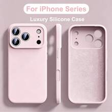 全包覆液態矽膠手機殼，適用於 iPhone 18 Pro Max 18 Pro，三層軟膠防震保護殼，內襯防刮超細纖維，適用於 iPhone 17 Pro Max 16 Pro Max 17e 16e 15 14 13 - 灰粉紅色 - 查看 1