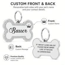 Personalized Engraved Pet Tags Dog Collar Tags Cat Collar Tags Cat ID Tags Dog ID Tags Pet Name Tags Engraved Pet Tags Cat Name Tags Dog Gifts - Multicolor - View 7