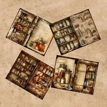 10pcs Vintage Fruit Canned Food Scrapbook Journal Collage Ephemera Paper A5 Size - Rectangle - View 4