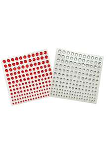 1 Set Autumn Season New Gemstone Rhinestone Red White Transparent Rhinestone Gem Stickers Face Stickers, Suitable For Facial Decoration Embellishment Rhinestone Decoration, Create Unique Y2K Style Makeup - Multicolor - View 9