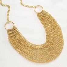 1pc Gold 10-Layer Tassel Waist Chain Punk Dark Style Chain Belt For DressSuitable For Halloween, Christmas Eve And Christmas - Gold - View 4