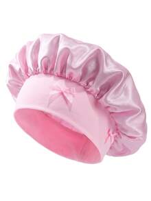CONFLASS Soft Elastic Wide Band Sleep Cap With Bows,Silky Hair Bonnet For Sleeping Night Cap,Protect Curly Hair,Hair Wrap For Braid Natural Hair,Daily Sleeping - Multicolor - View 11