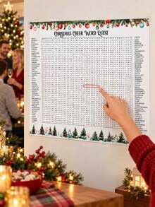 Extra Large Christmas Nutcracker Word Search Game Poster - Christmas Word Search, Party Word Search, Extra Large Interactive Puzzle, Featuring Santa Claus, Nutcracker, Ballet Design, Easy And Fun Christmas Party Activity Game, Interesting Family Activity, Simple And Fun Party Game, Add Fun To Gatherings With Friends And Classmates - Multicolor 1 - View 5