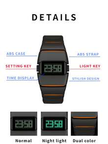 SHIYUNME Luxury Men's LED Electronic Watch Plastic Material Creative Design Unique Watch Man Casual Sports Waterproof Wristwatch - One Size Fits All - View 10