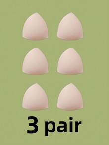 WANTES 1 Pair Ultra-Thin Removable Bra Pads, Breathable Triangle Cup Inserts, Reusable For Sports Bras, Yoga Bras, Swimsuits, Bikinis - Beige - View 13