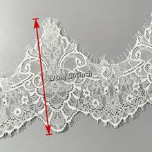 Mantilla Style Lace Bridal Veil, French Lace Trim Long Fingertip Length, With Invisible Hair Comb Wedding Photography Prop - Off-white - View 4