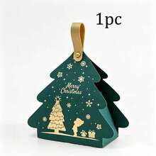 24pcs Christmas Tree Shaped Gift Boxes With Handles, Compact Portable Paper Gift Boxes/Bags, Suitable For Holiday Party Favors And Christmas Tree Decoration - Multicolor - View 16