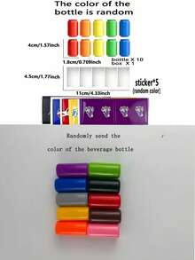 11pcs/21pcs Memory Bottle Color Matching Game - A Strategic Tabletop Game Suitable For Classroom Icebreakers And Family Entertainment, Enhances Cognitive Abilities. Fun Group Party Game, Unique Christmas Gift, Children's Educational Matching Toy, Color Recognition Toy, Birthday Gift, Party Gift (Bottle Colors Shipped Randomly) - Multicolor - View 10