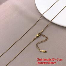 1pc Stainless Steel Snake Blank Necklace Chain Dainty Round Snake Link Chain Gold Silver Tone DIY Jewelry Making Chain Base - Multicolor - View 10
