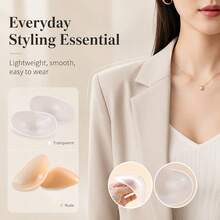 2pcs Invisible Silicone Shoulder Pads, Self-Adhesive Anti-Slip Shoulder Pads, Improve Sloping Shoulders And Drooping Shoulders, Versatile Bra Shoulder Pads For Women's Clothing, Seamless And Lightweight - Multicolor - View 8