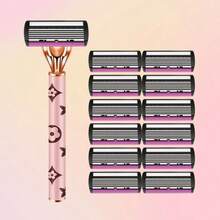 Ultra-Sharp Retro Manual Razor Set | 6-Layer Blades, Interchangeable Heads, Ergonomic Handle, Reusable & Refillable Design For Smooth Precision Shaving – Ideal Gift For All Occasions, Birthdays & Holidays - Multicolor - View 11