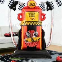 1pc Gas Station Aluminum Film Balloon, Gas Station Shape, Suitable For Traffic Theme Party Decoration, City Theme Party, Birthday Party, Construction Theme, Photo Check-In - Multicolor - View 4